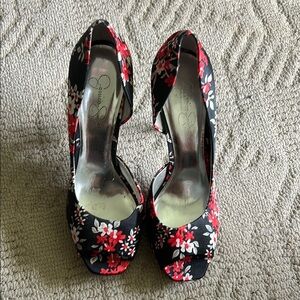 Jessica Simpson Red and Black Heels